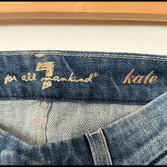 7 For All Mankind Kate dark blue straight leg jeans, great condition, size 26 - Picture 2 of 8